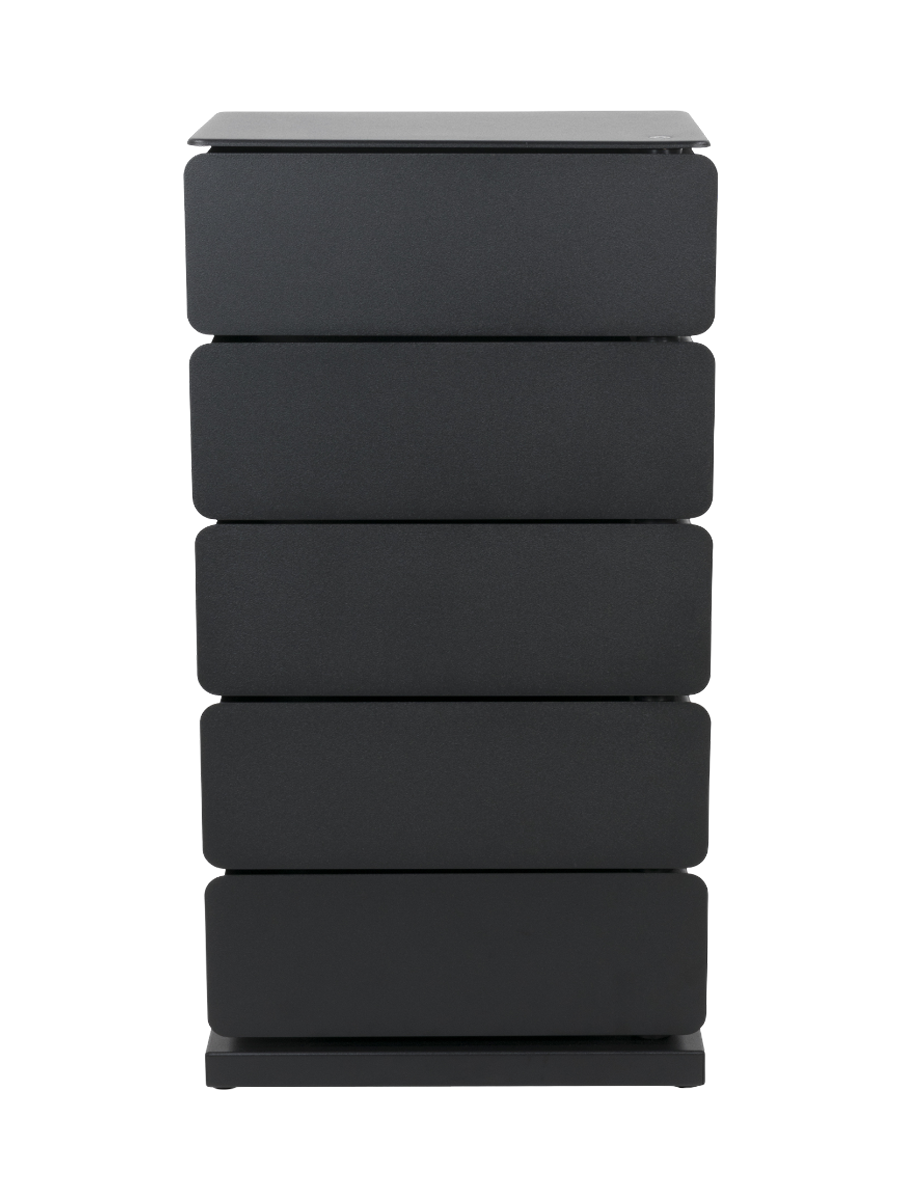 
Designer Chest of Drawers & Shoe Cabinet "Joey 5" - Black