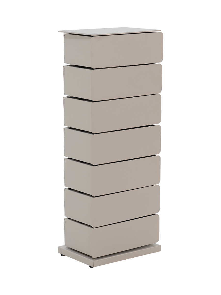 
Designer Chest of Drawers & Shoe Cabinet "Joey 7" - Silky Taupe