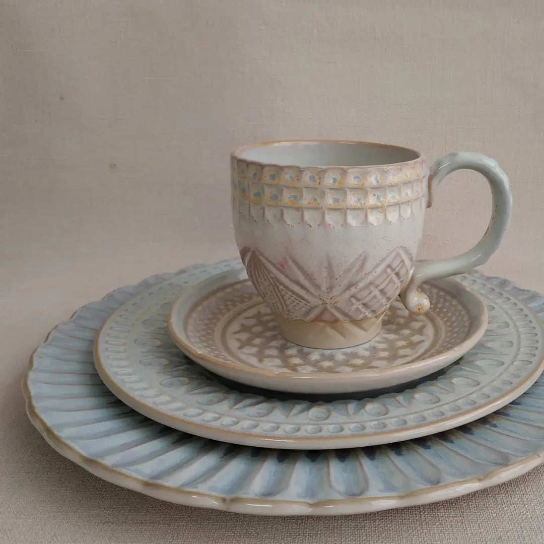 
Tasse à thé et à café faite main « Cristal » - Nacar Blue
