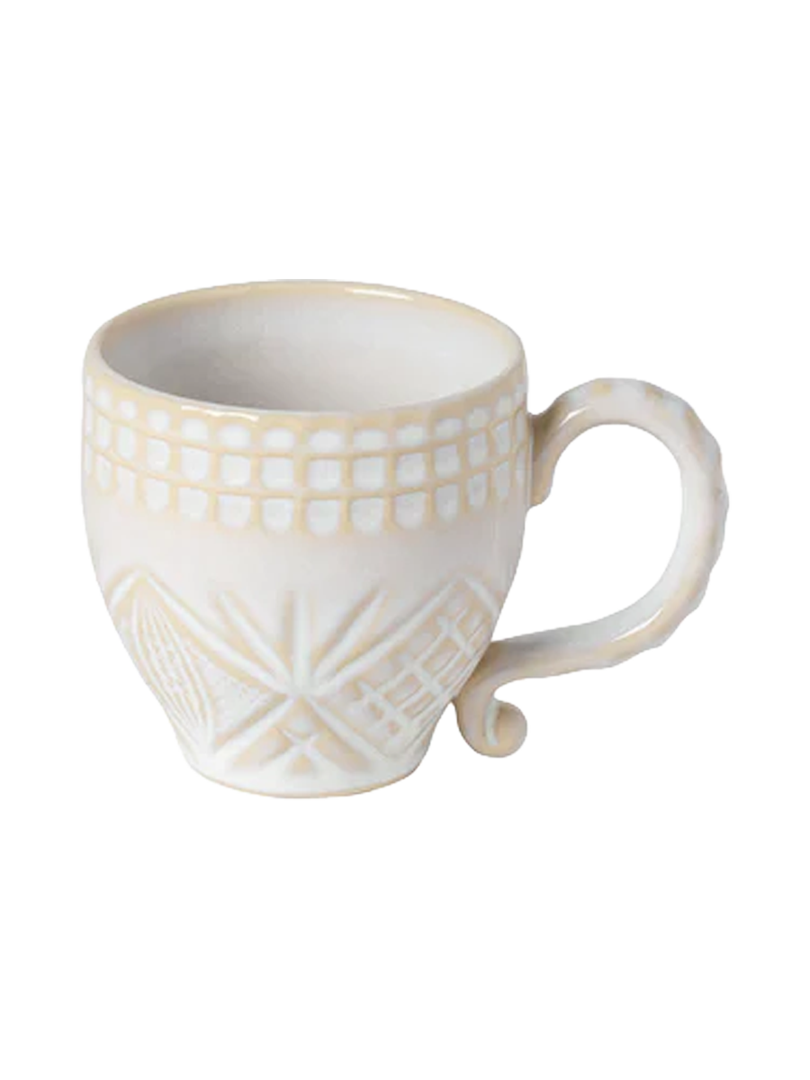 
Tasse à thé et à café faite main « Cristal » - Blanc