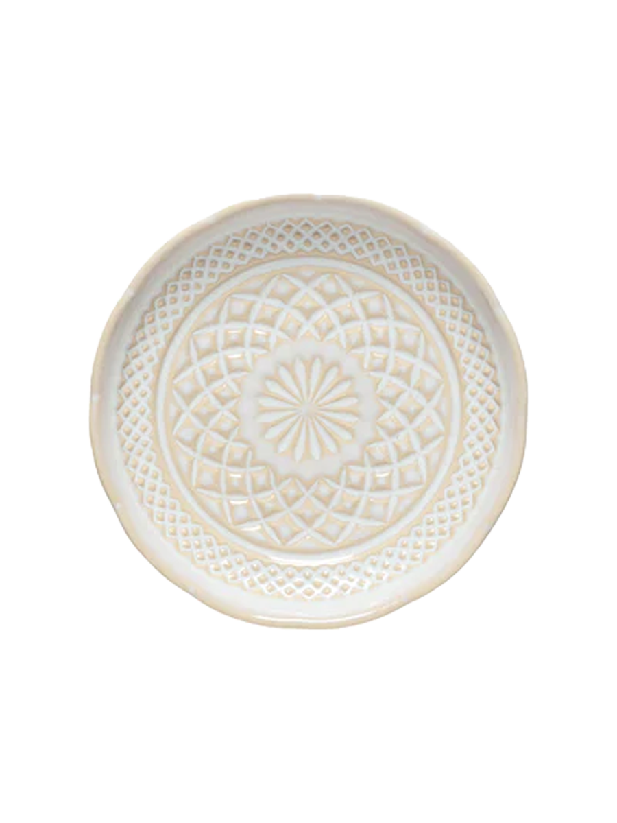 
Assiette à pain artisanale « Cristal » - Blanc