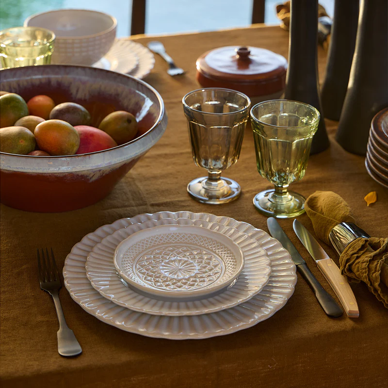 
Assiette à pain artisanale « Cristal » - Blanc