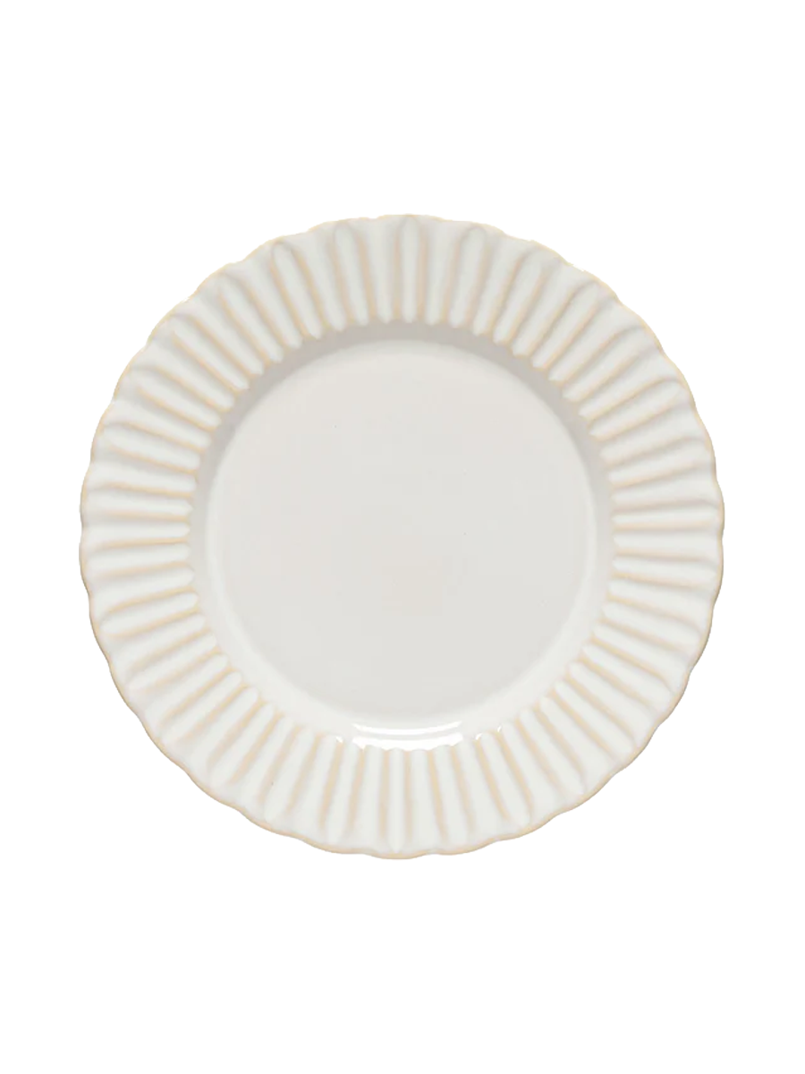 
Assiette plate artisanale « Cristal » - Blanc