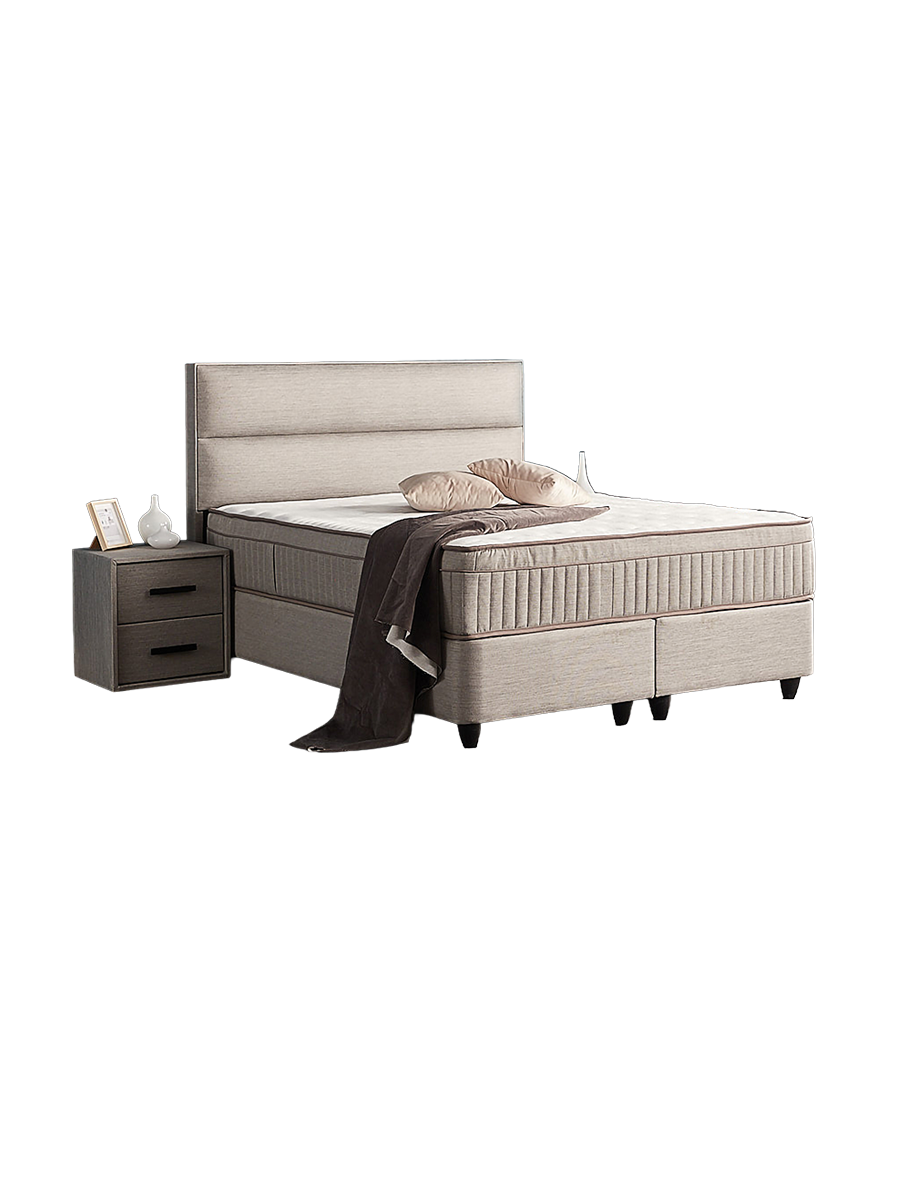 
Premium Box Spring Bed "Suna" incl. Mattress & Topper - Without accessories / Mattress size: 140 x 200 cm