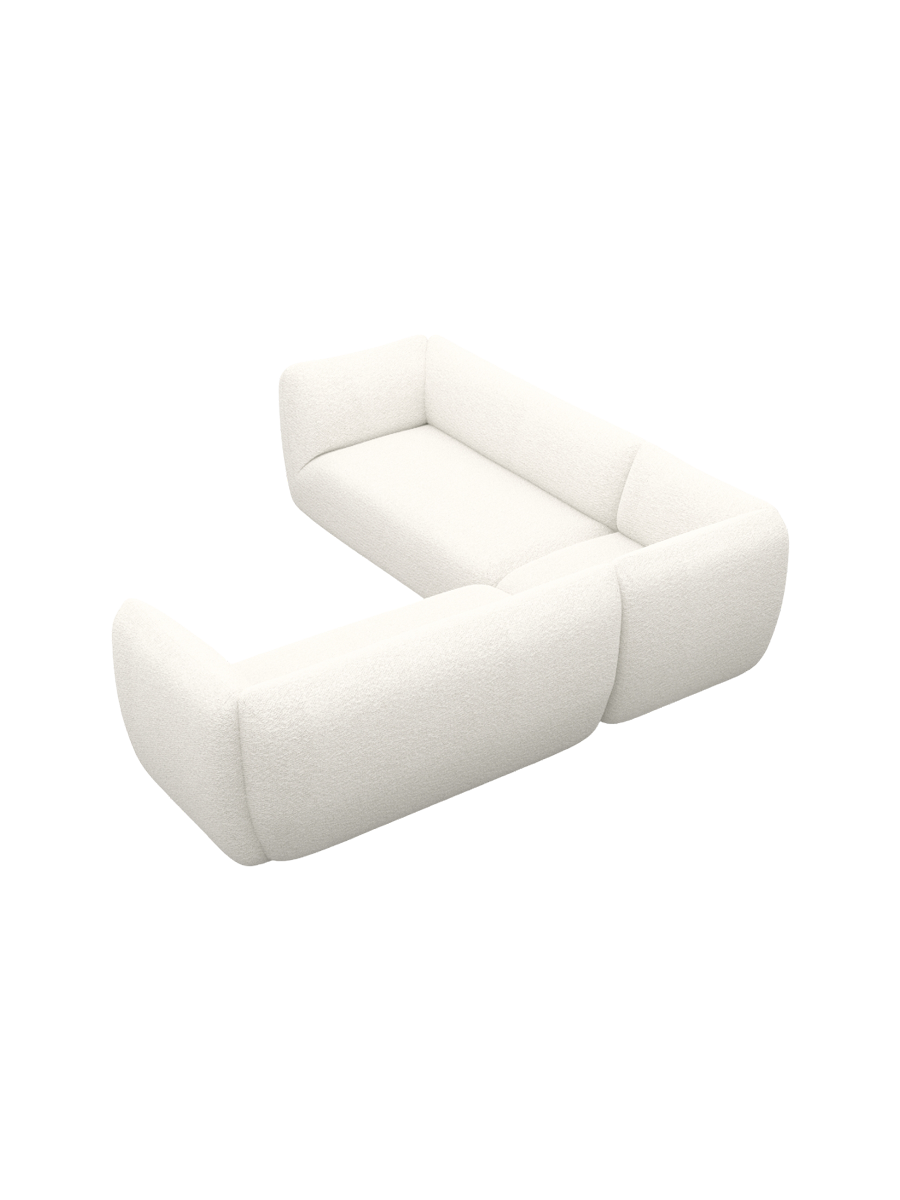 
5-Sitzer Design Ecksofa „Amalfi“ mit Bouclé-Bezug