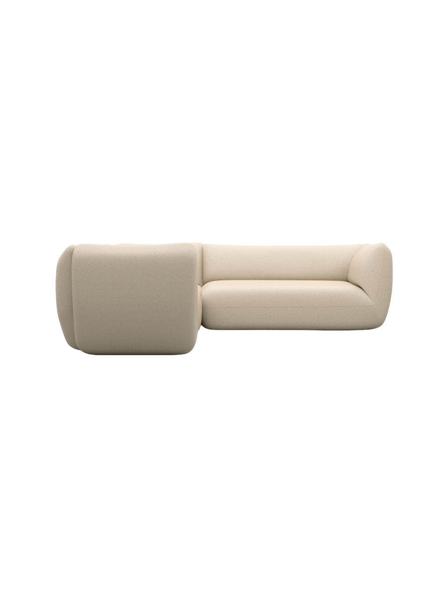 
5-Sitzer Design Echtleder Ecksofa „Amalfi“ - Echtleder Beige