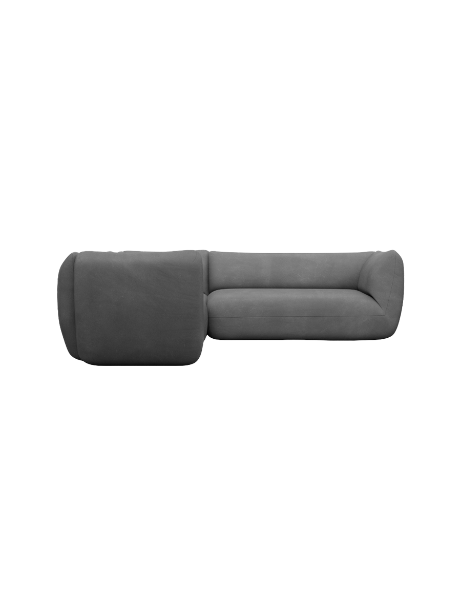 
5-Sitzer Design Echtleder Ecksofa „Amalfi“ - Echtleder Beige