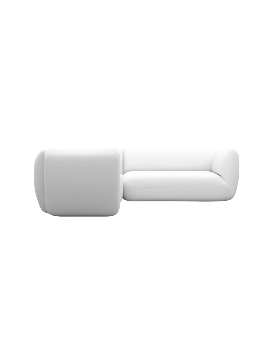 
5-Sitzer Design Echtleder Ecksofa „Amalfi“ - Echtleder Beige
