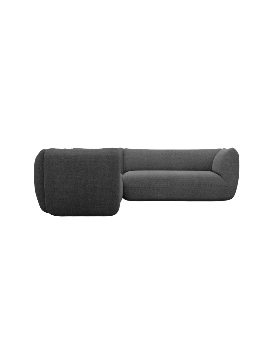
5-Sitzer Design Ecksofa „Amalfi“ mit Strukturstoff-Bezug - Strukturstoff Anthrazit