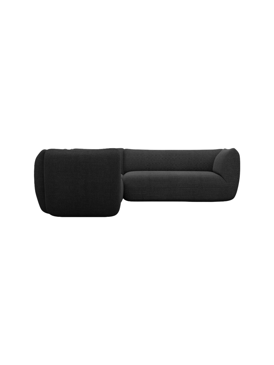 
5-Sitzer Design Ecksofa „Amalfi“ mit Strukturstoff-Bezug - Strukturstoff Anthrazit