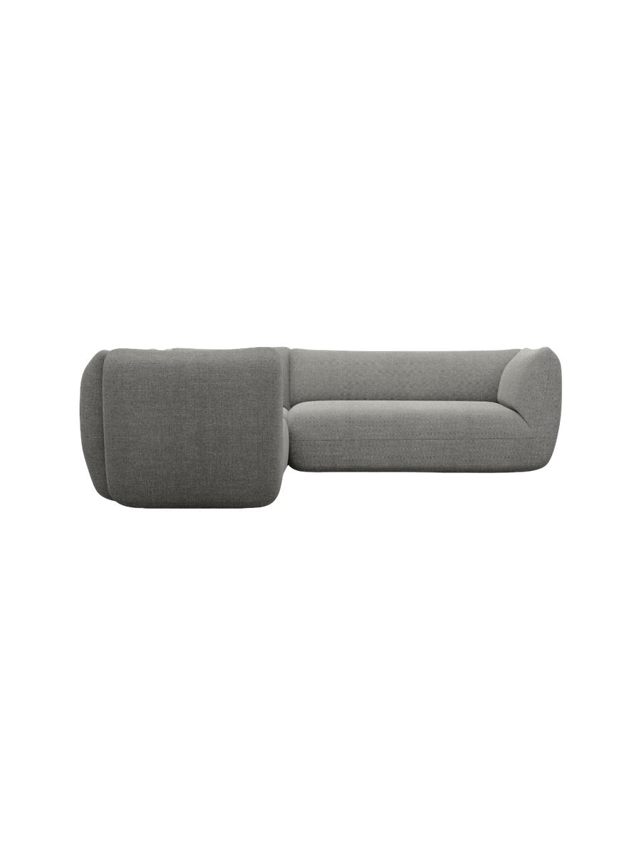 
5-Sitzer Design Ecksofa „Amalfi“ mit Strukturstoff-Bezug - Strukturstoff Anthrazit