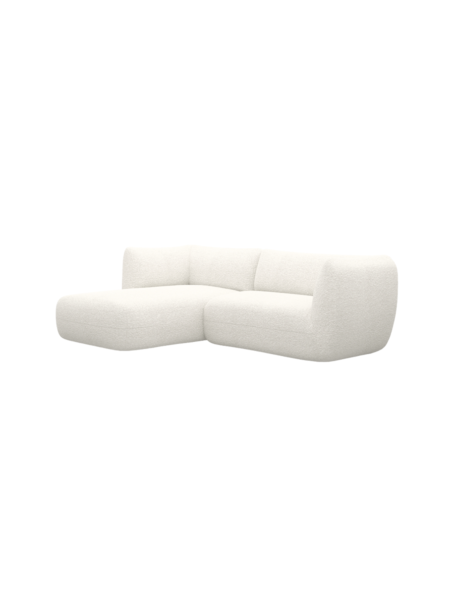 
3/4-Sitzer Design Ecksofa „Amalfi“ mit Bouclé-Bezug - Eckteil links