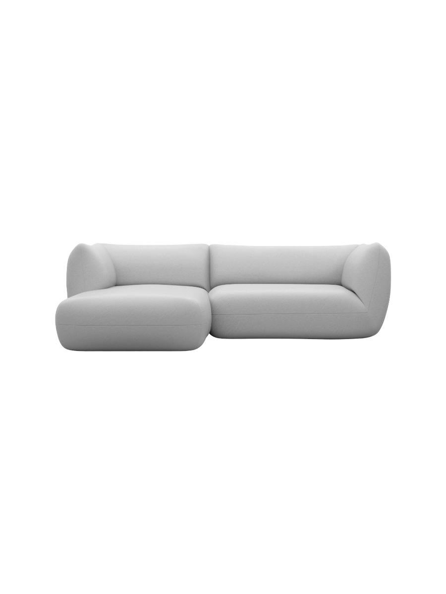 
3/4-Sitzer Design Echtleder Ecksofa „Amalfi“ - Echtleder Beige / Eckteil links