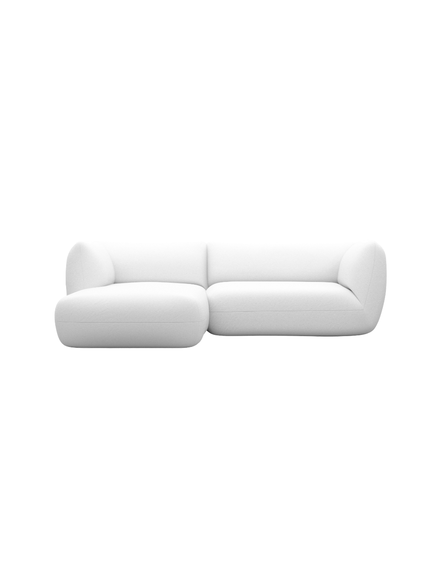 
3/4-Sitzer Design Echtleder Ecksofa „Amalfi“ - Echtleder Beige / Eckteil links