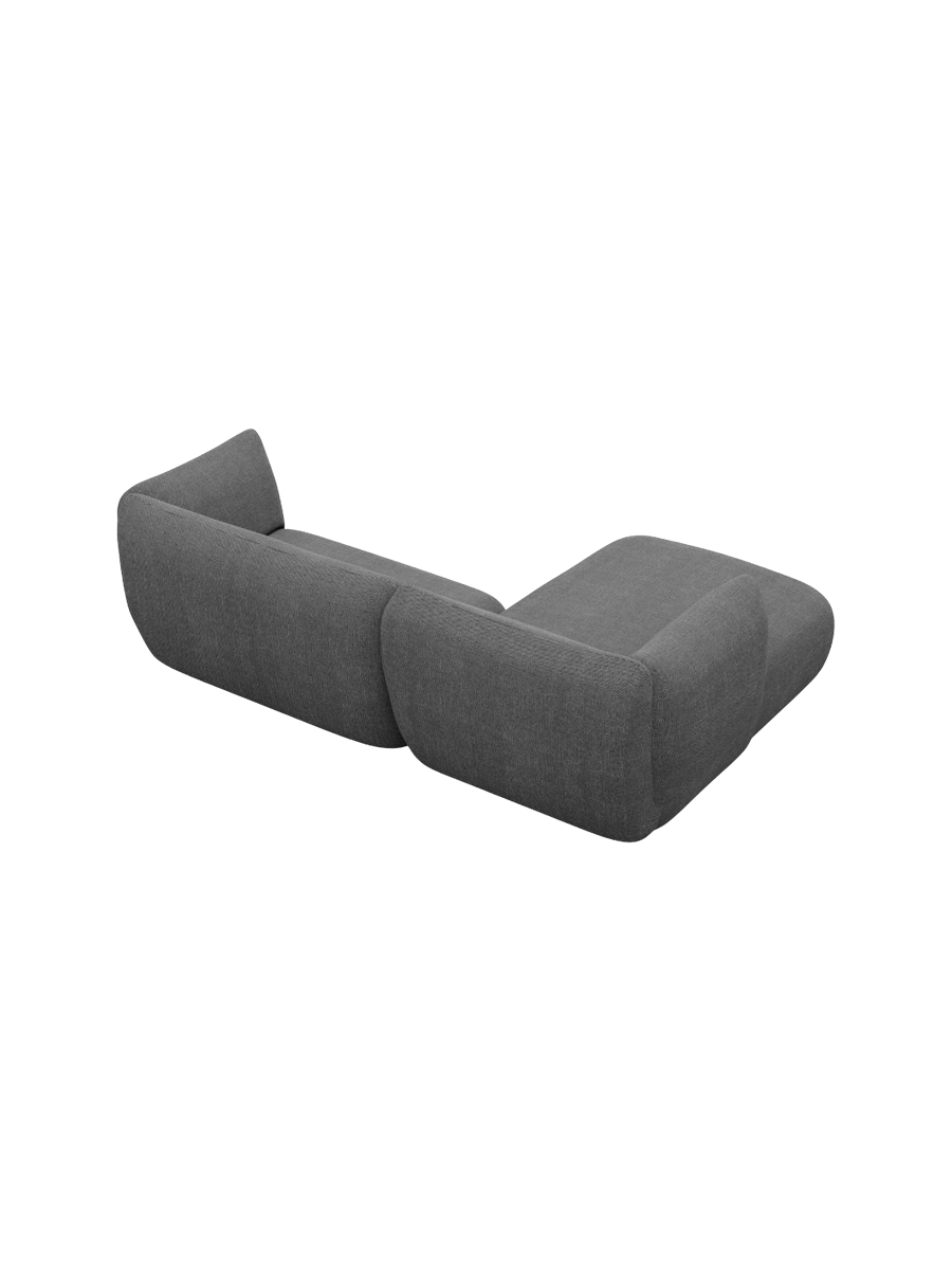 
3/4-Sitzer Design Ecksofa „Amalfi“ mit Strukturstoff-Bezug - Strukturstoff Anthrazit / Eckteil links