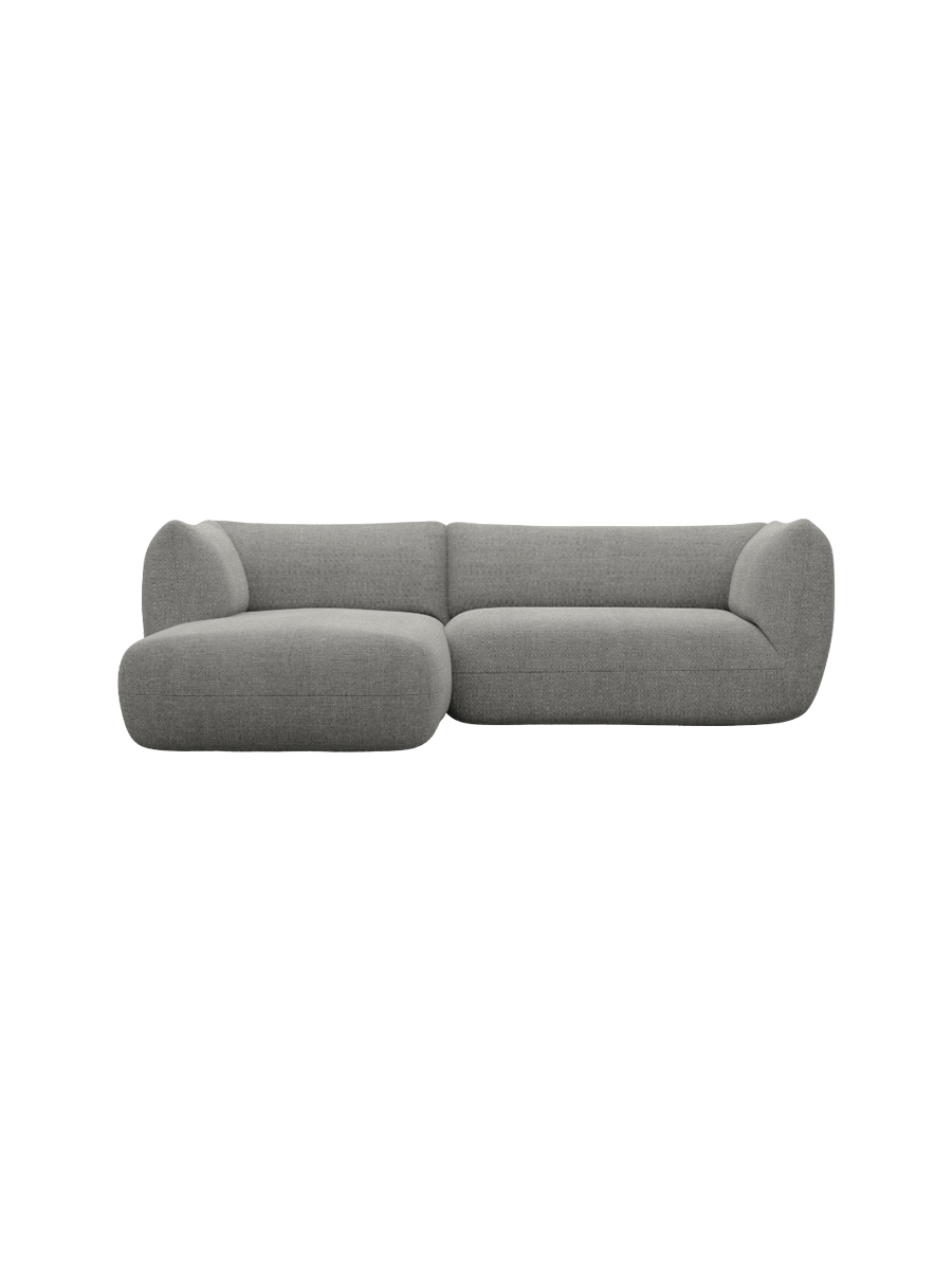 
3/4-Sitzer Design Ecksofa „Amalfi“ mit Strukturstoff-Bezug - Strukturstoff Anthrazit / Eckteil links