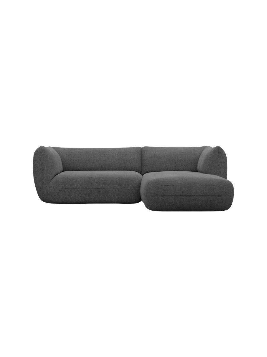 
3/4-Sitzer Design Ecksofa „Amalfi“ mit Strukturstoff-Bezug - Strukturstoff Anthrazit / Eckteil links