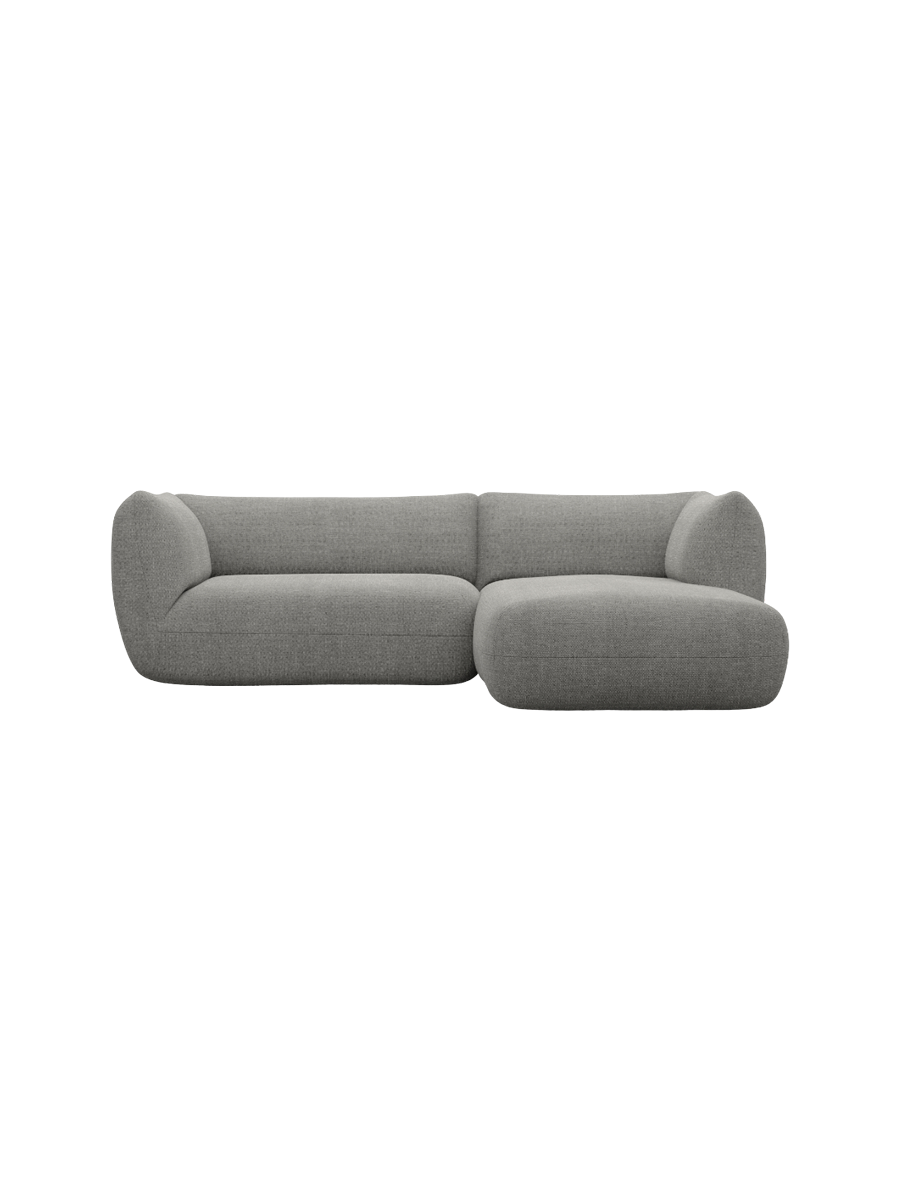 
3/4-Sitzer Design Ecksofa „Amalfi“ mit Strukturstoff-Bezug - Strukturstoff Anthrazit / Eckteil links
