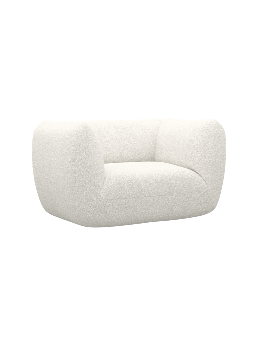 
Design Loungesessel „Amalfi“ mit Bouclé-Bezug