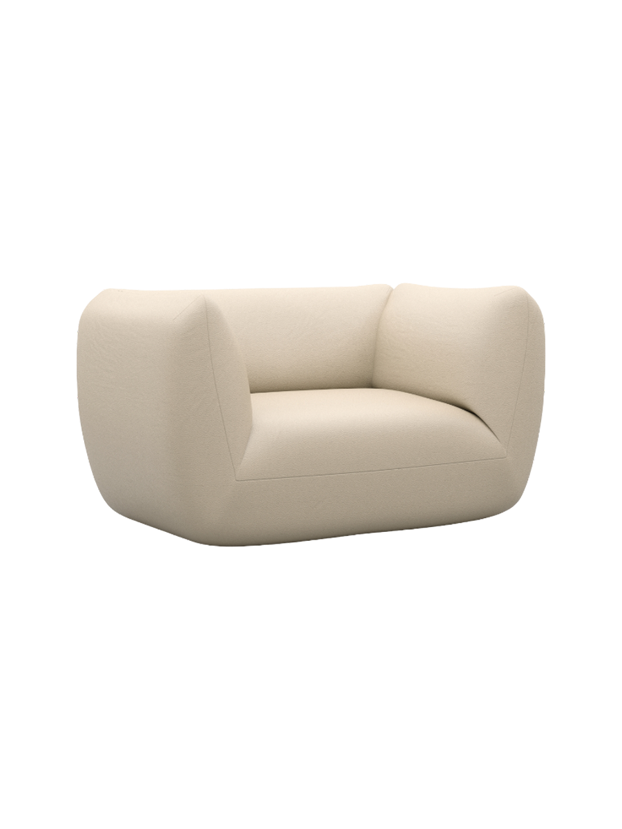 
Design Echtleder Loungesessel „Amalfi“ - Echtleder Beige