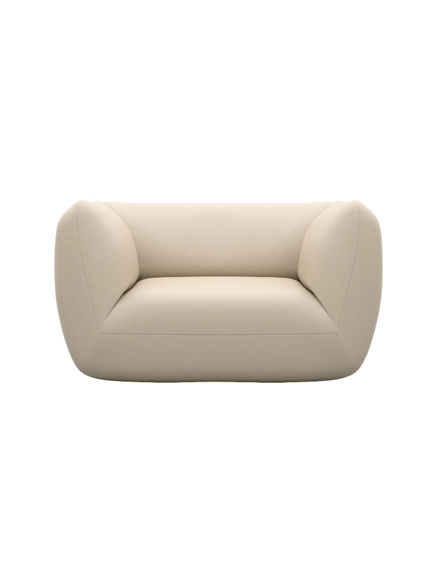 
Design Echtleder Loungesessel „Amalfi“ - Echtleder Beige