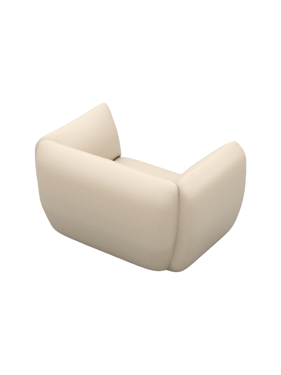 
Design Echtleder Loungesessel „Amalfi“ - Echtleder Beige