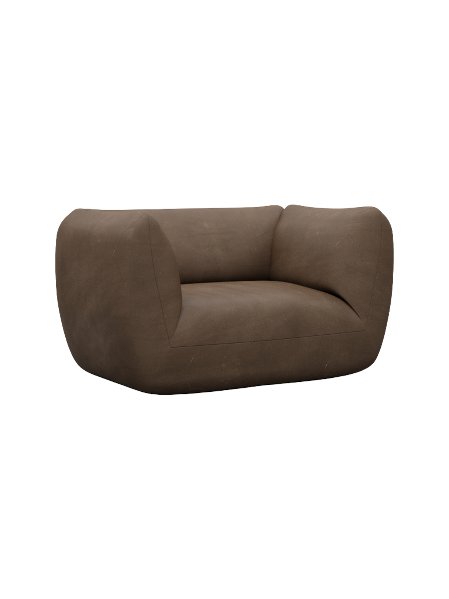 
Design Echtleder Loungesessel „Amalfi“ - Echtleder Beige