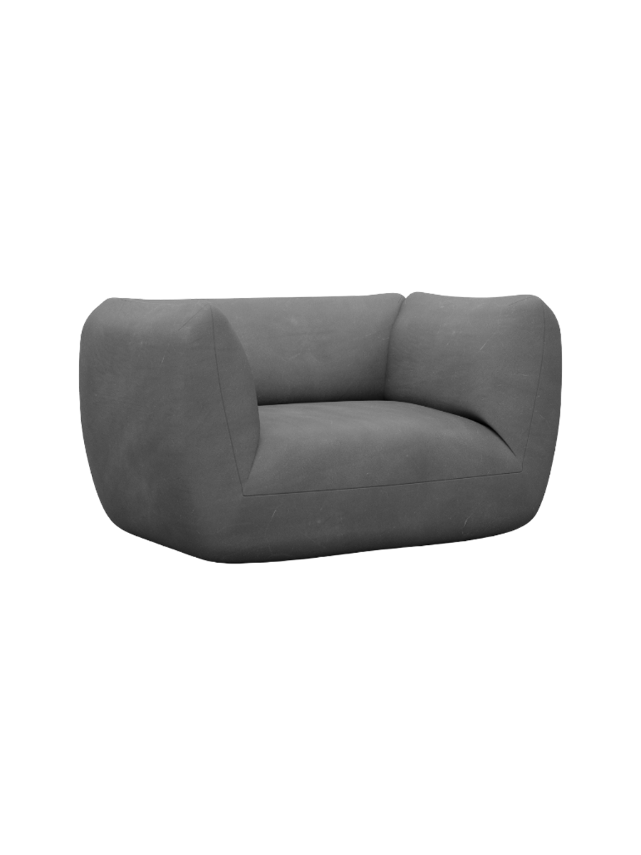 
Design Echtleder Loungesessel „Amalfi“ - Echtleder Beige