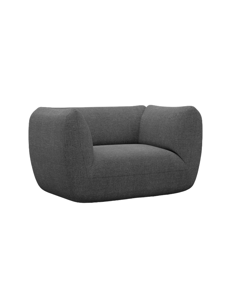
Design Loungesesse „Amalfi“ mit Strukturstoff-Bezug - Strukturstoff Anthrazit