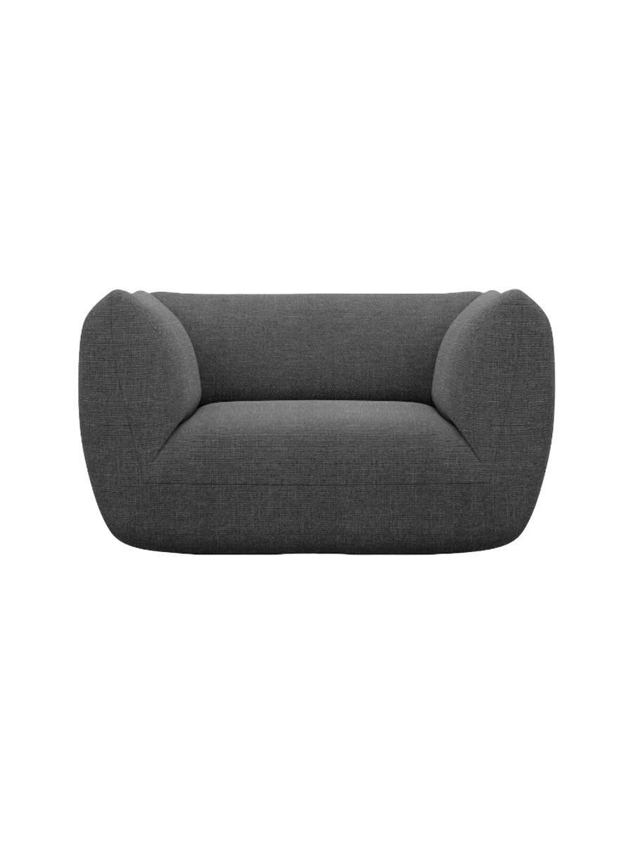 
Design Loungesesse „Amalfi“ mit Strukturstoff-Bezug - Strukturstoff Anthrazit
