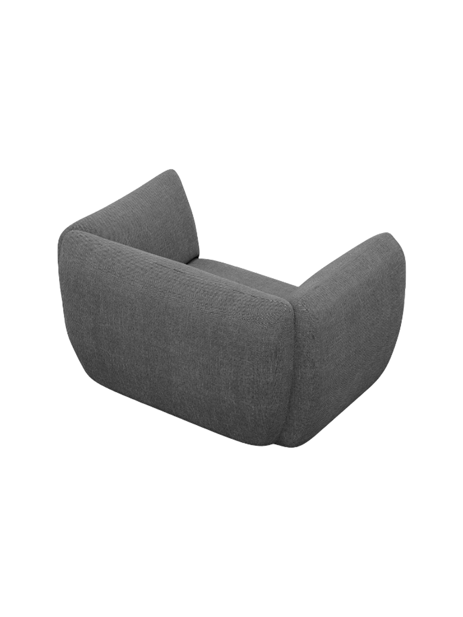 
Design Loungesesse „Amalfi“ mit Strukturstoff-Bezug - Strukturstoff Anthrazit