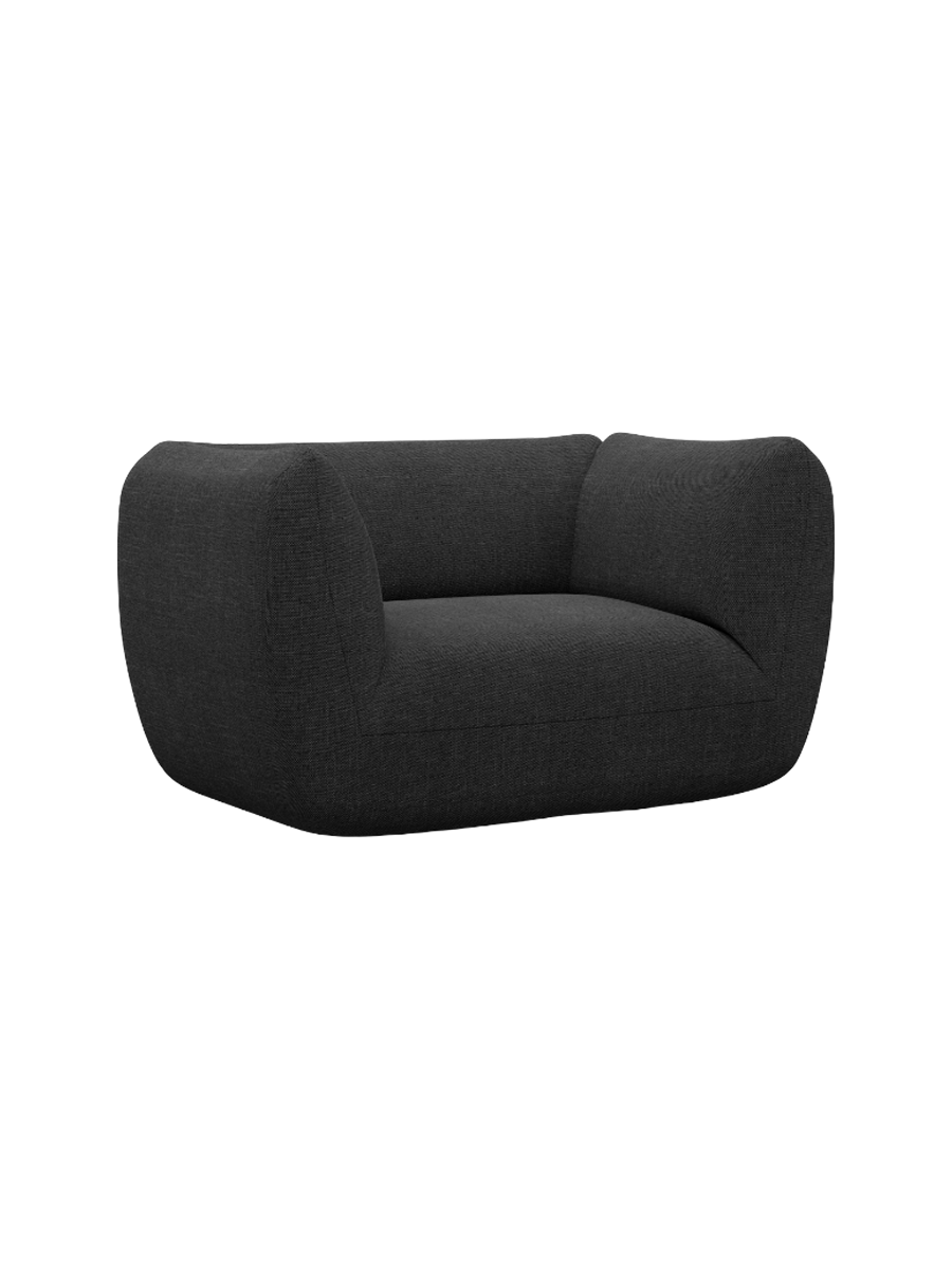 
Design Loungesesse „Amalfi“ mit Strukturstoff-Bezug - Strukturstoff Anthrazit