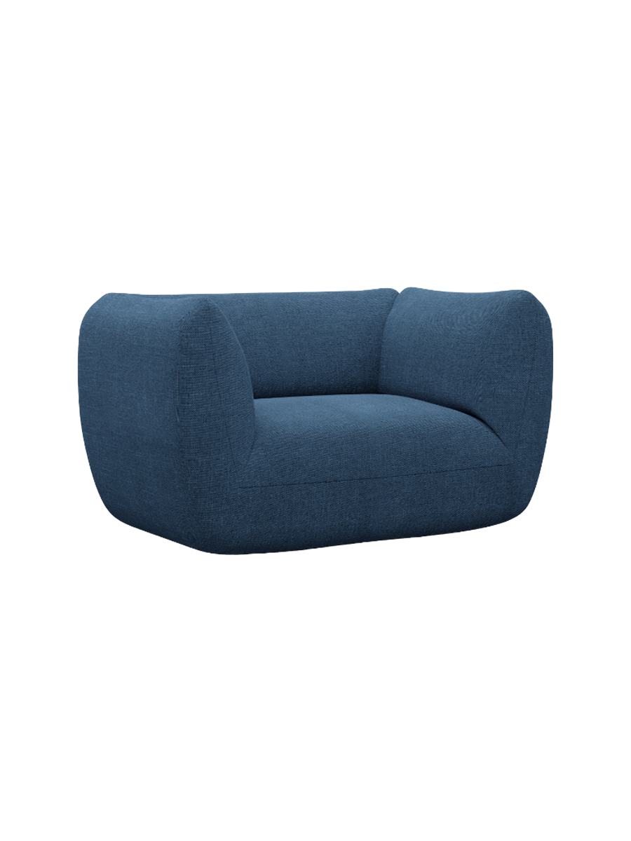 
Design Loungesesse „Amalfi“ mit Strukturstoff-Bezug - Strukturstoff Anthrazit