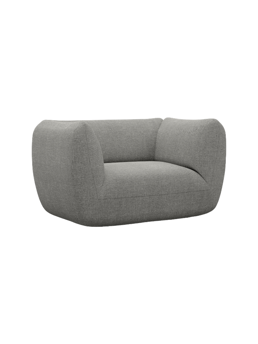 
Design Loungesesse „Amalfi“ mit Strukturstoff-Bezug - Strukturstoff Anthrazit