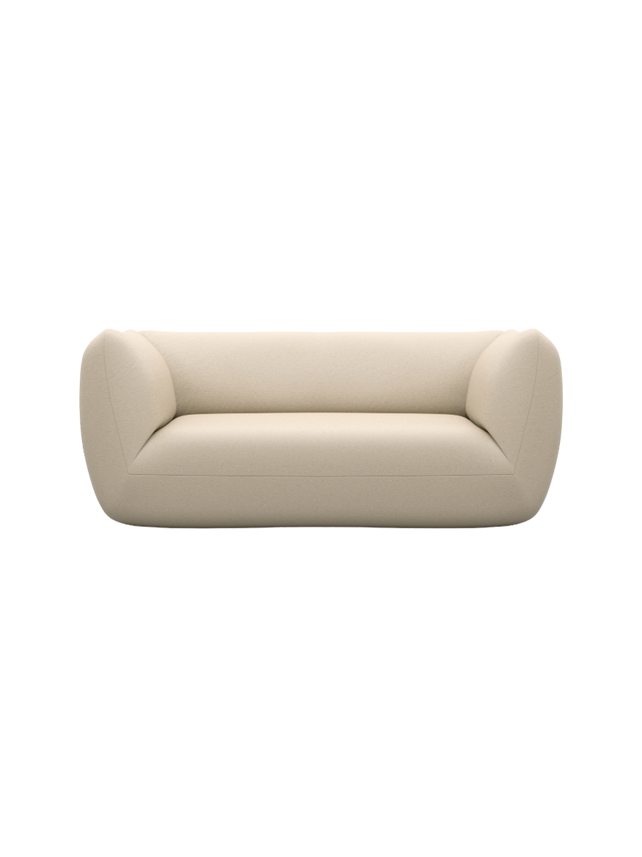 
2-Sitzer Design Echtleder Sofa „Amalfi“ - Echtleder Beige