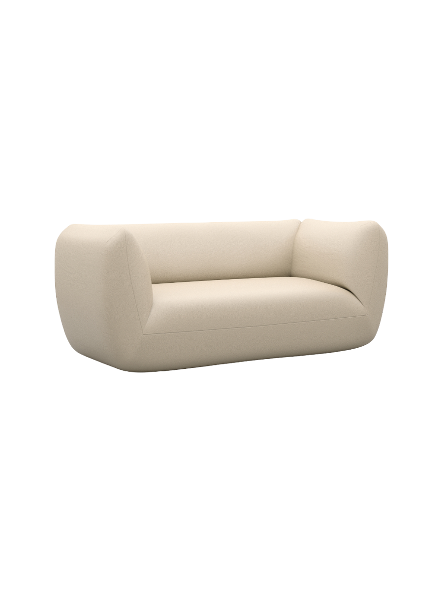 
2-Sitzer Design Echtleder Sofa „Amalfi“ - Echtleder Beige