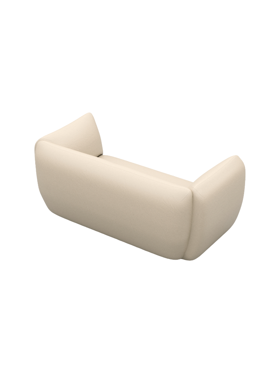
2-Sitzer Design Echtleder Sofa „Amalfi“ - Echtleder Beige
