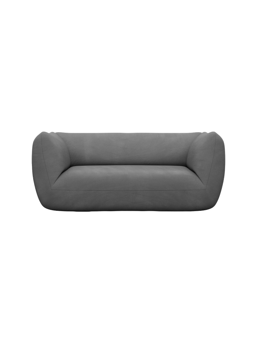 
2-Sitzer Design Echtleder Sofa „Amalfi“ - Echtleder Beige