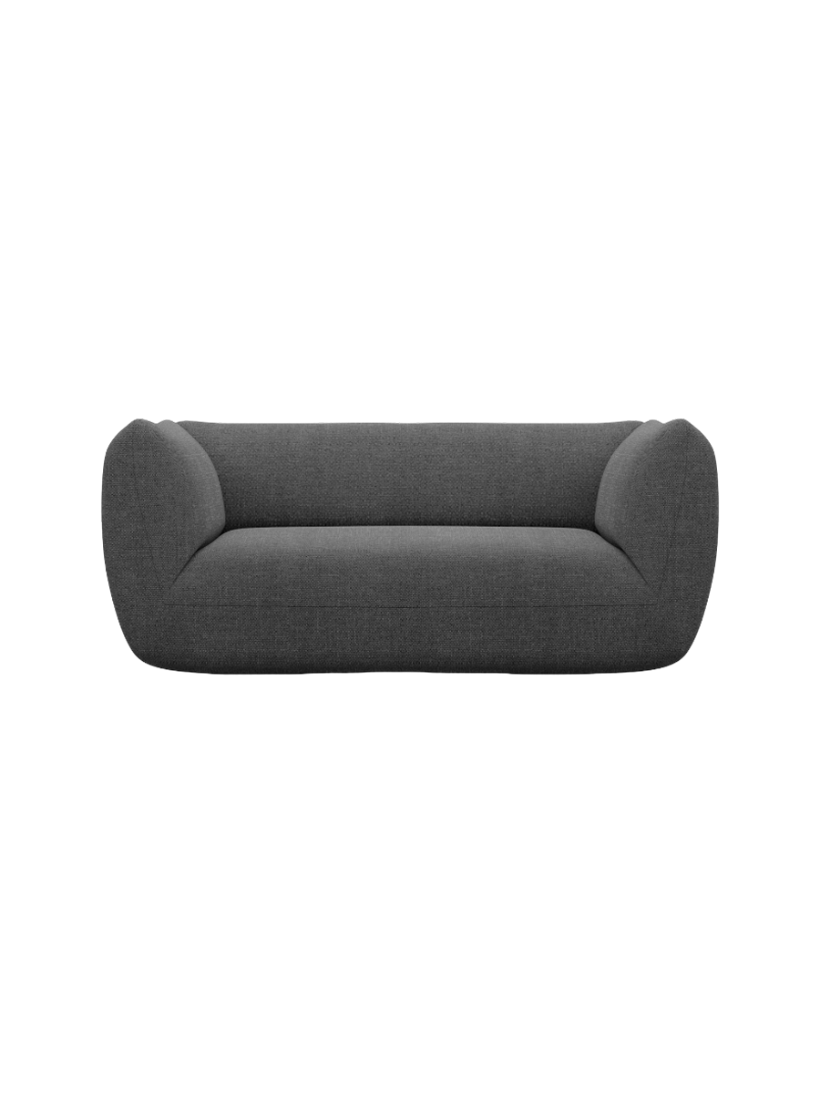 
2-Sitzer Design Sofa „Amalfi“ mit Strukturstoff-Bezug - Strukturstoff Anthrazit