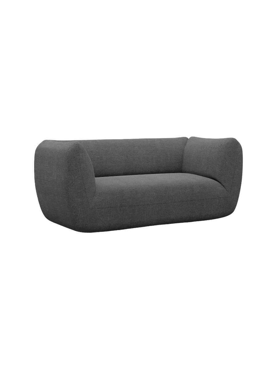 
2-Sitzer Design Sofa „Amalfi“ mit Strukturstoff-Bezug - Strukturstoff Anthrazit