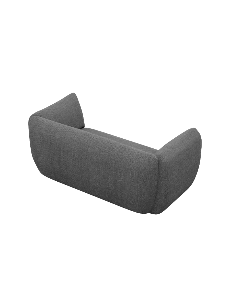 
2-Sitzer Design Sofa „Amalfi“ mit Strukturstoff-Bezug - Strukturstoff Anthrazit