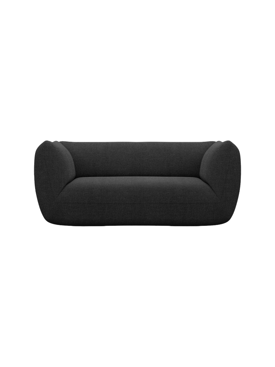 
2-Sitzer Design Sofa „Amalfi“ mit Strukturstoff-Bezug - Strukturstoff Anthrazit