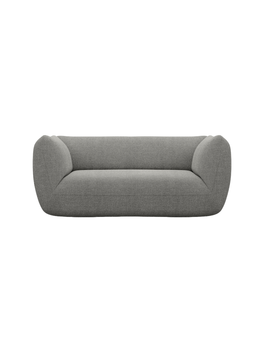 
2-Sitzer Design Sofa „Amalfi“ mit Strukturstoff-Bezug - Strukturstoff Anthrazit