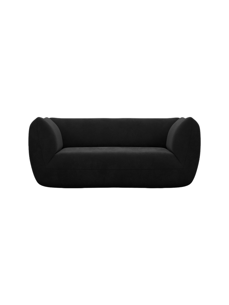 
2-Sitzer Design Sofa „Amalfi“ mit Samtbezug - Samtbezug Königsblau