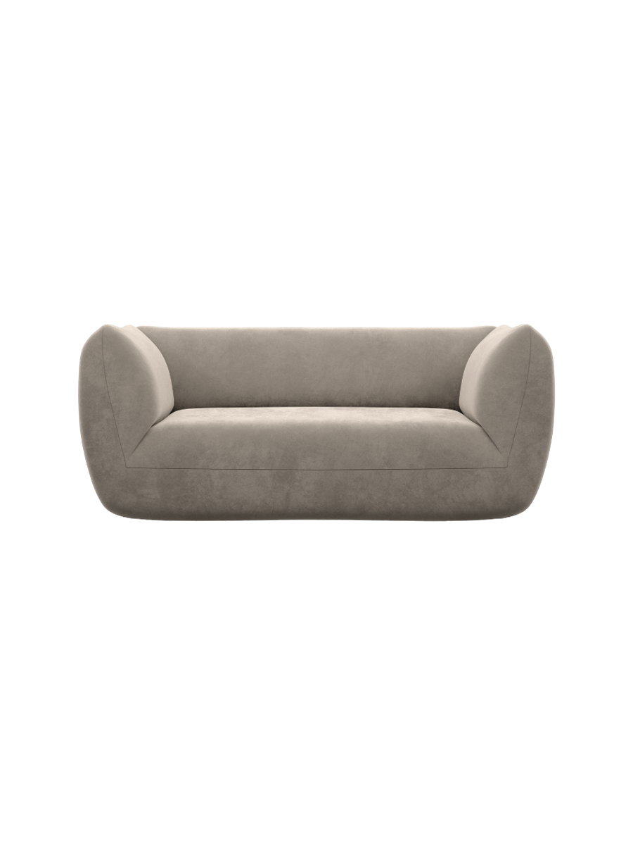 
2-Sitzer Design Sofa „Amalfi“ mit Samtbezug - Samtbezug Königsblau