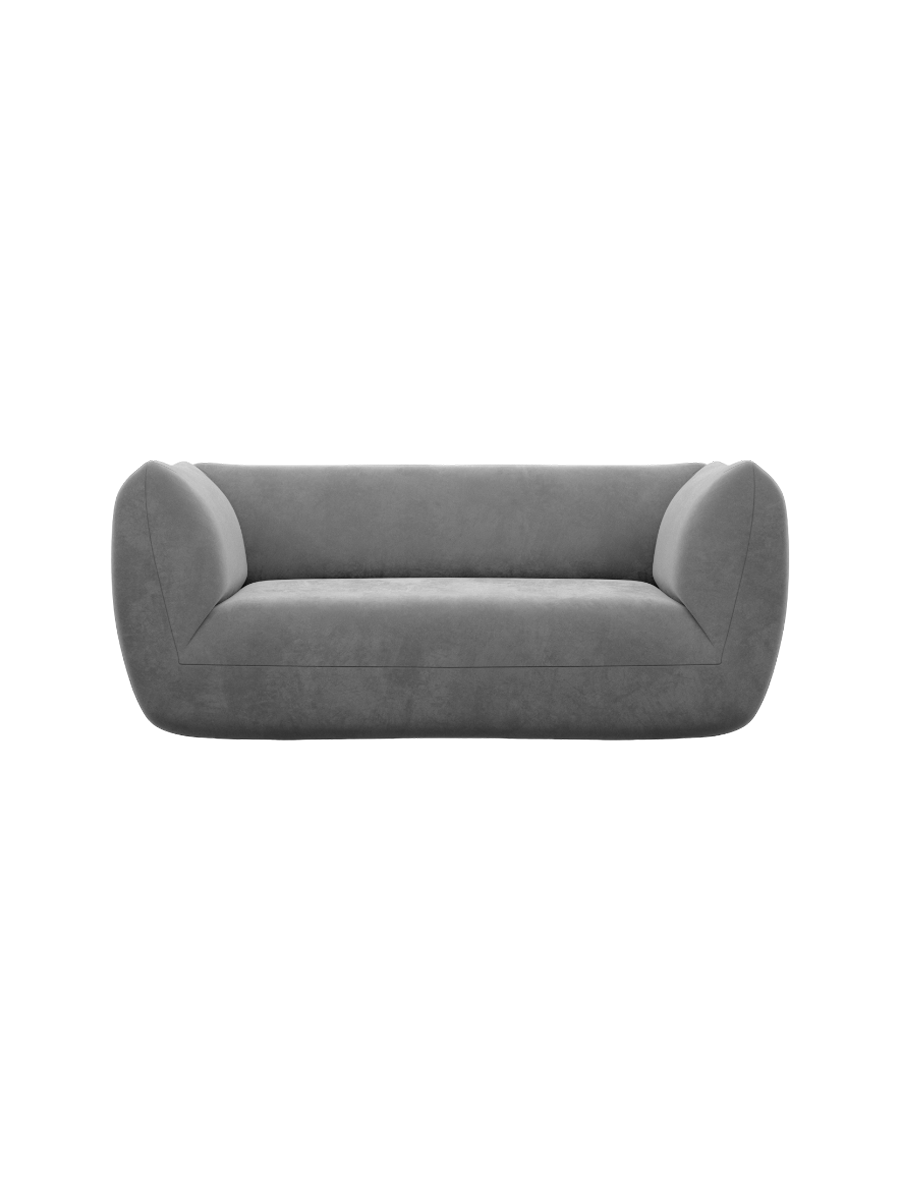 
2-Sitzer Design Sofa „Amalfi“ mit Samtbezug - Samtbezug Königsblau