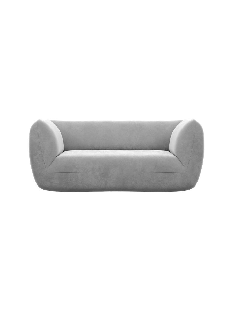 
2-Sitzer Design Sofa „Amalfi“ mit Samtbezug - Samtbezug Königsblau