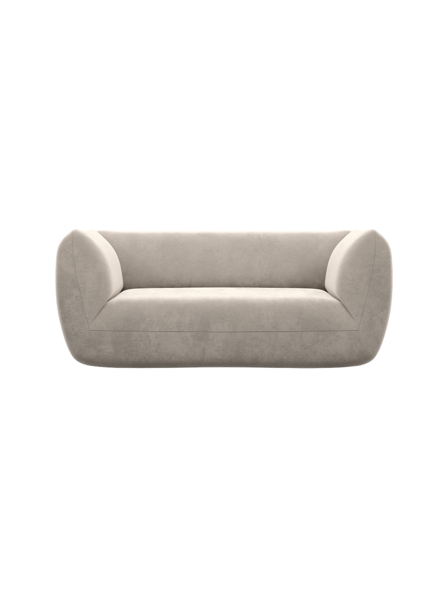 
2-Sitzer Design Sofa „Amalfi“ mit Samtbezug - Samtbezug Königsblau