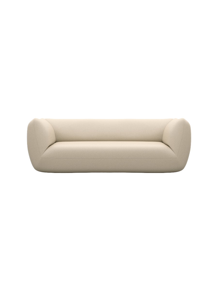
3-Sitzer Design Echtleder Sofa „Amalfi“ - Echtleder Beige