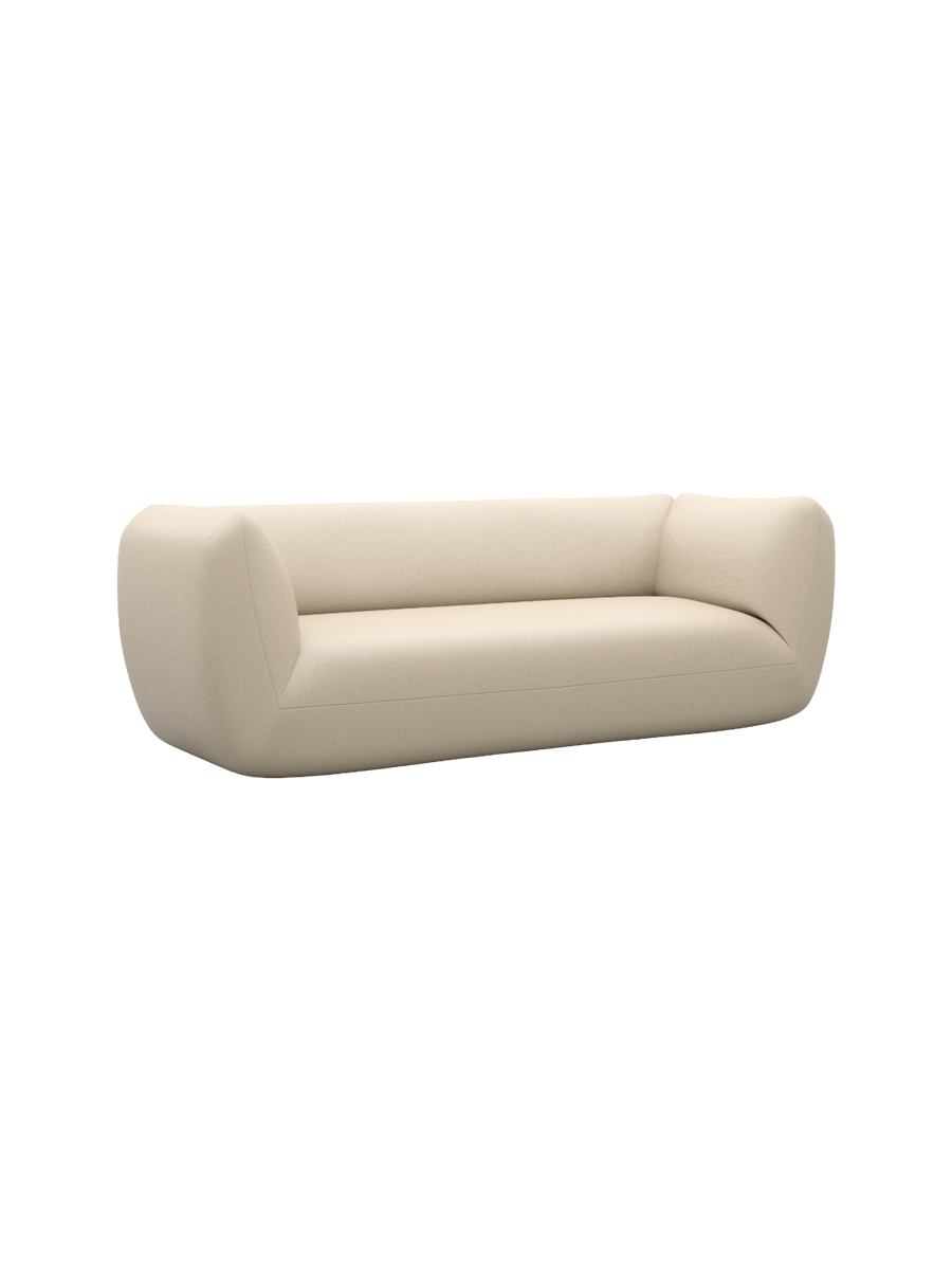 
3-Sitzer Design Echtleder Sofa „Amalfi“ - Echtleder Beige
